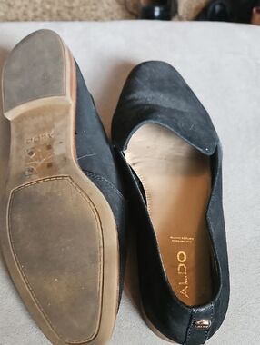 Aldo Black Suede Slip-On Loafers